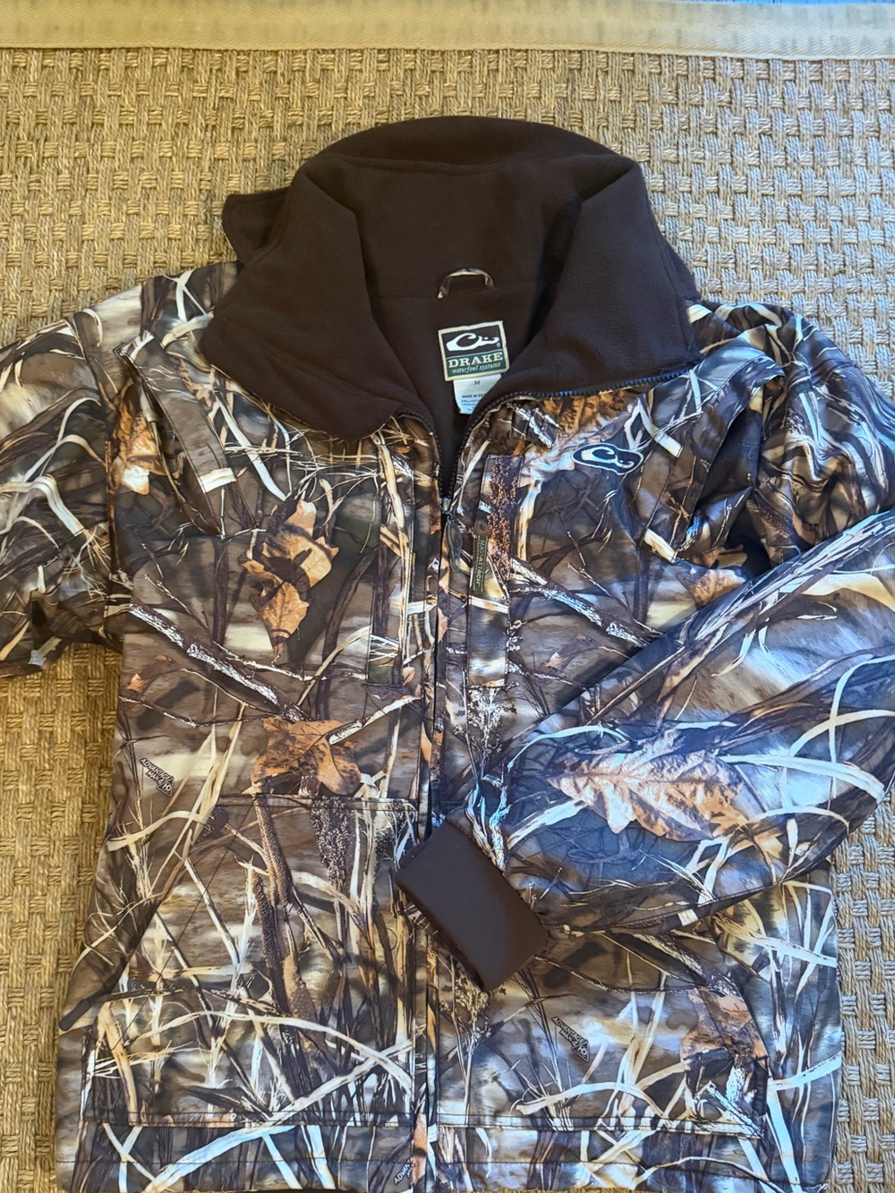 Drake Men’s Realtree-Style Puffer Jacket - Brown & Green Camo
